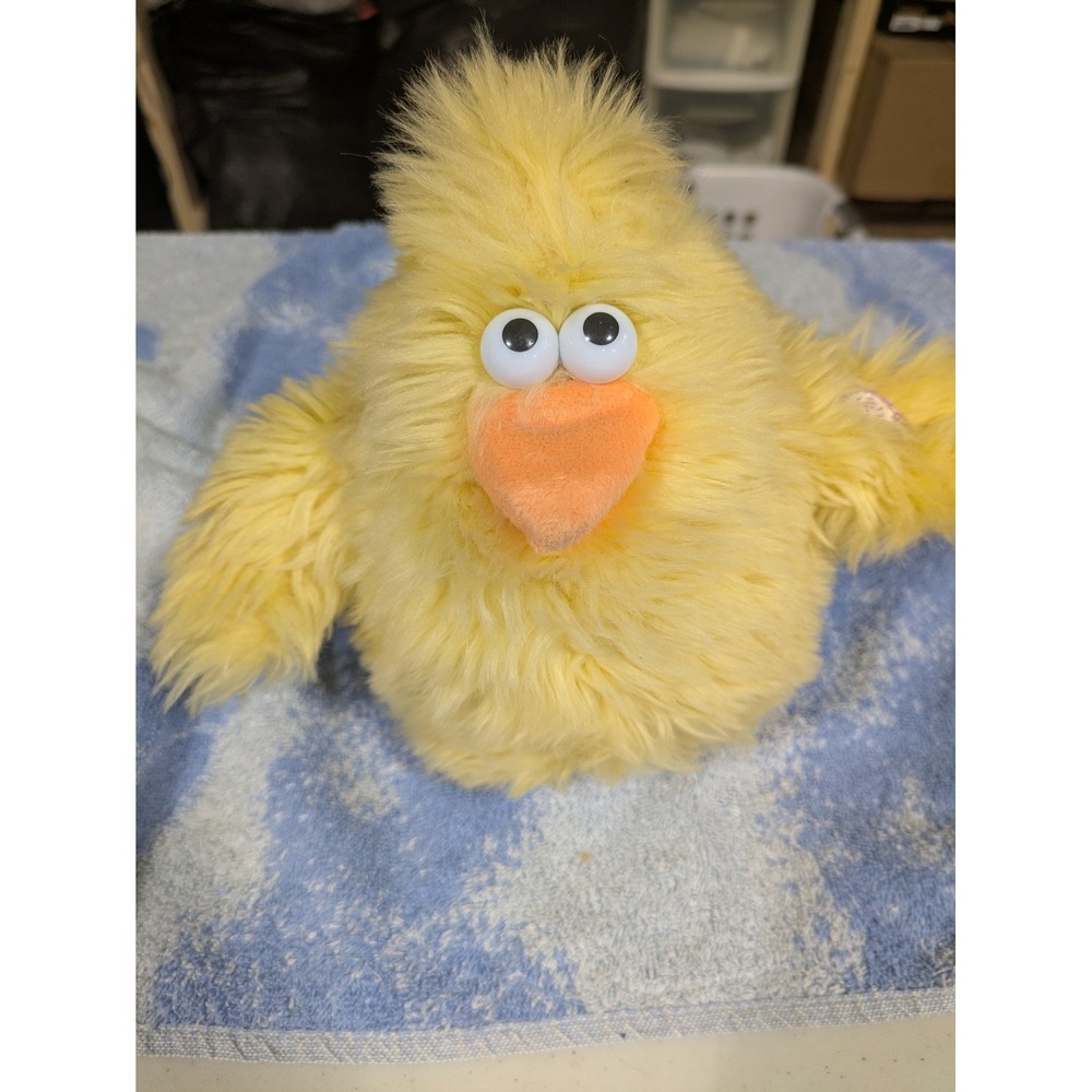 Vintage Dan Dee Collector's Choice Yellow Chick Plush Toy Chicken Voice Sound